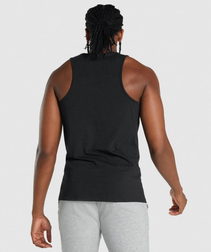 Men's Gymshark Critical 2.0 Tanks Black | NZ 7OJQCZ